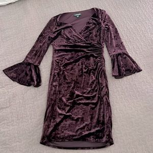 Lauren Ralph Lauren Purple Velvet Holiday Dress